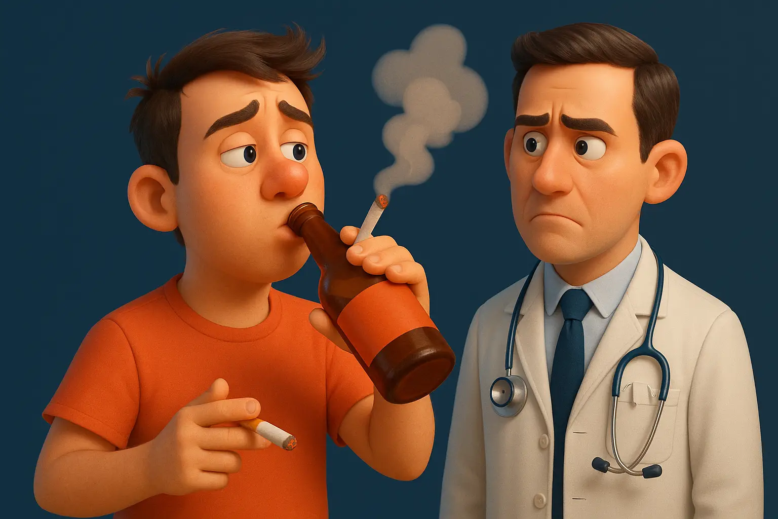 Drinking and Smoking Linked to Higher Risk of Colon Cancer in Young Adults