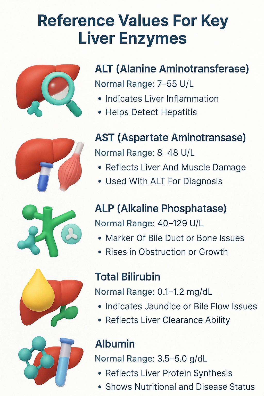 Reference Values For Key Liver Enzymes