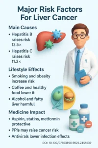 Risk factors for hepatocellular carcinoma an umbrella review of systematic review and meta-analysis DOI- 10.108007853890.2025.2455539