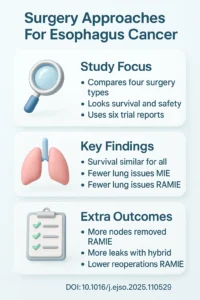 Approaches for esophagectomy for esophageal cancer a Network Meta-Analysis.DOI 10.1016j.ejso.2025.110529