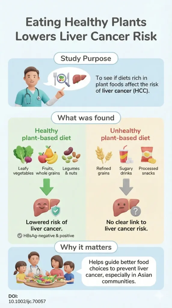 Plant-based diet index and risk of hepatocellular carcinoma Findings from a prospective cohort study.DOI 10.1002ijc.70057