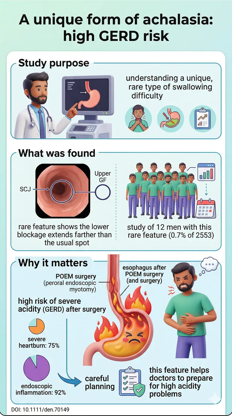 An Exploratory Endoscopic Achalasia Phenotype With Visible Squamocolumnar Junction and Distal Esophagogastric Junction With Gastroesophageal Reflux Disease After Peroral EndDOI 10